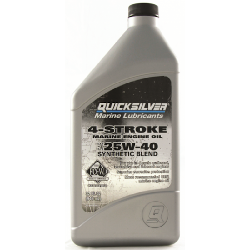 Моторна олива синтетична для човнових моторів MERCURY Quicksilver SYNTHETIC 25W40 (1 л) Моторна олива синтетична для човнових моторів MERCURY Quicksilver SYNTHETIC 25W40 (1 л)