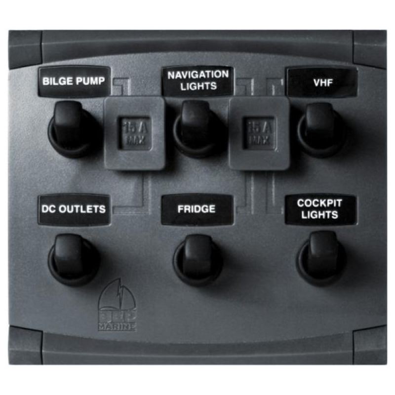 Панель на 6 перемикачів Панель на 6 перемикачів